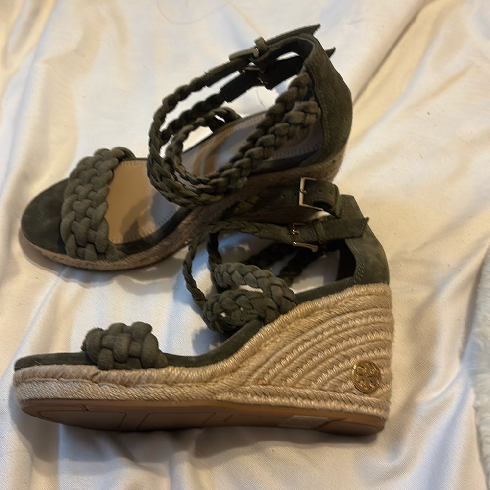 Tory Burch Wedge suede sandals size 5.5